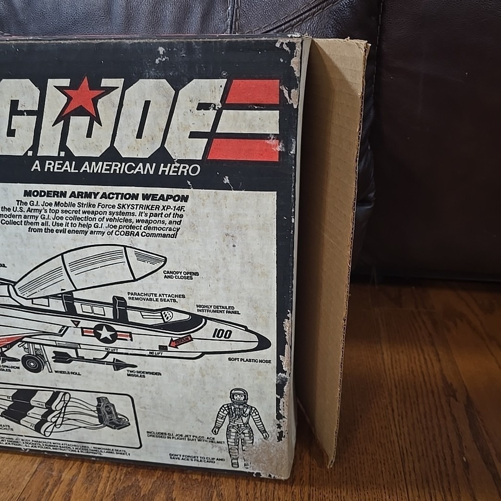 Vintage GI Joe ARAH Combat Jet Skystriker XP-14F With Box Incomplete 1983 - Picture 9 of 16